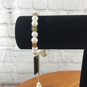 White Faux Pearl Fashion Bracelet - New with Tag